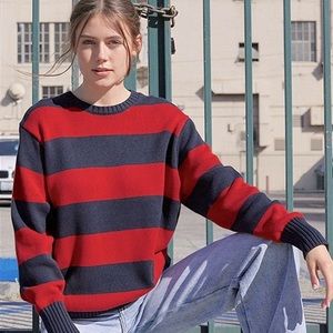 Brandy Melville Brianna Cotton Thick Stripe Sweater